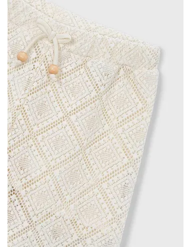 Pantalon largo crochet - Garbanzo  