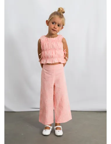 Conj. pantalon largo bordado - Blossom   