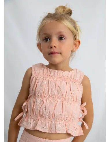 Conj. pantalon largo bordado - Blossom   