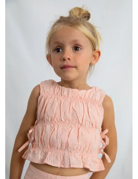 Conj. pantalon largo bordado - Blossom   