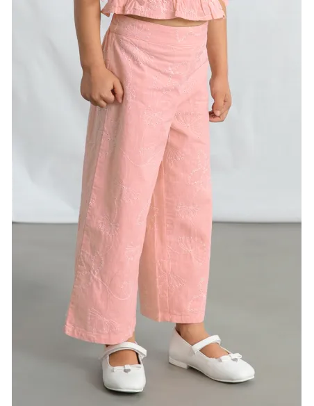 Conj. pantalon largo bordado - Blossom   