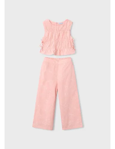 Conj. pantalon largo bordado - Blossom   