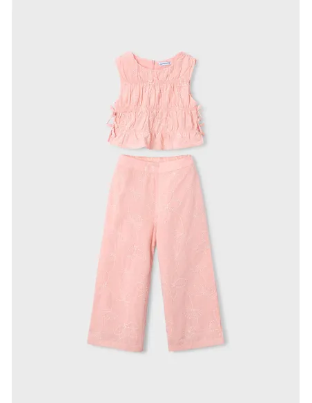 Conj. pantalon largo bordado - Blossom   