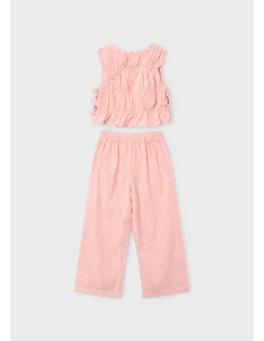 Conj. pantalon largo bordado - Blossom   