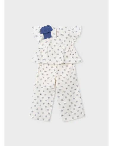 Conj. pantalon largo estampad - Hueso     