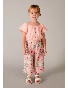 Conj. pantalon largo estampad - Mandarina 