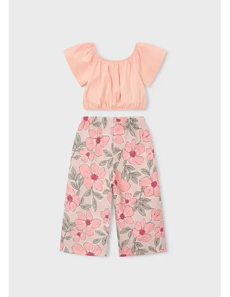 Conj. pantalon largo estampad - Mandarina 