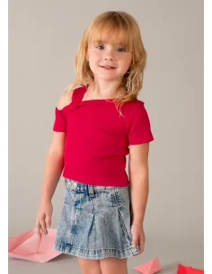 Falda denim fluido - Claro     