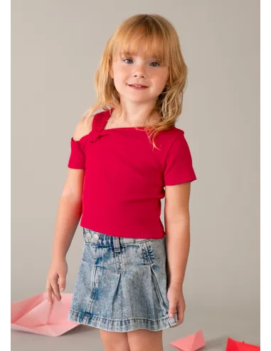 Falda denim fluido - Claro     