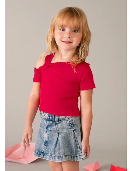 Falda denim fluido - Claro     