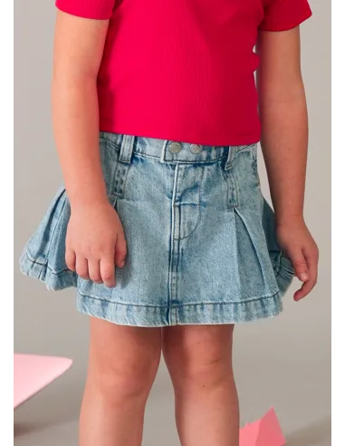 Falda denim fluido - Claro     