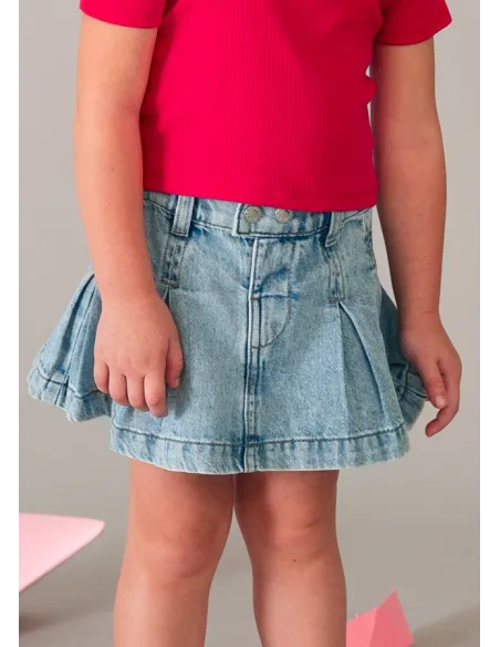 Falda denim fluido - Claro     