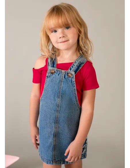 Falda peto denim fluido - Medio     