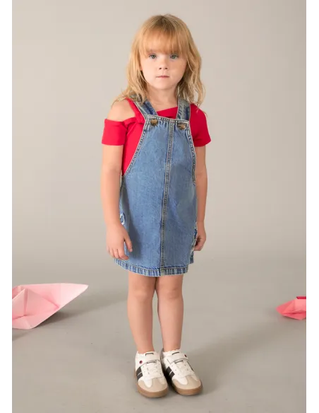 Falda peto denim fluido - Medio     