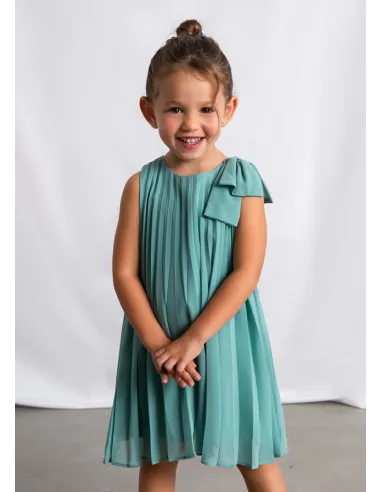 Vestido plisado - Menta     