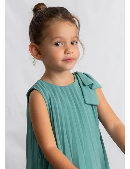 Vestido plisado - Menta     