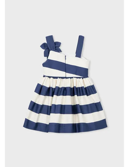 Vestido asimetrico flor - Porcelana