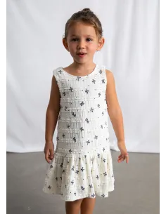 Vestido punto fantasia - Crudo     