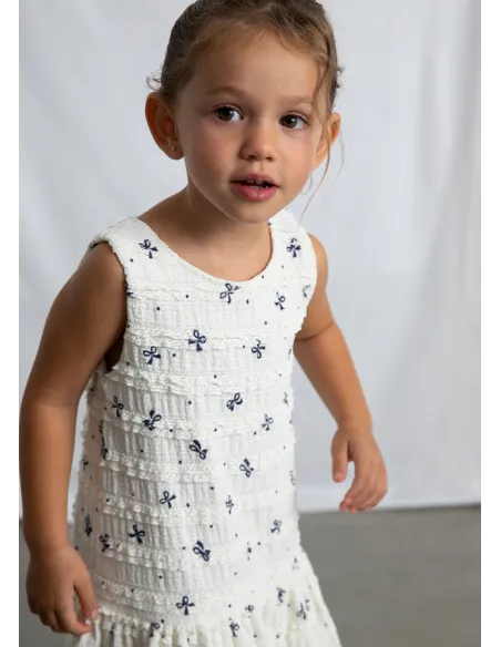 Vestido punto fantasia - Crudo     