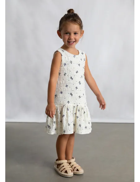 Vestido punto fantasia - Crudo     