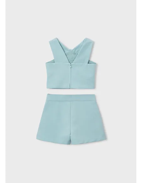 Conj. bermuda crepe flores - Lago      