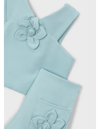 Conj. bermuda crepe flores - Lago      