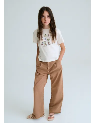 Camiseta m/c grafica - Hueso     