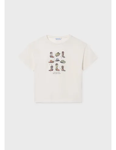 Camiseta m/c grafica - Hueso     