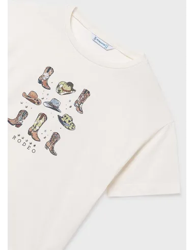 Camiseta m/c grafica - Hueso     