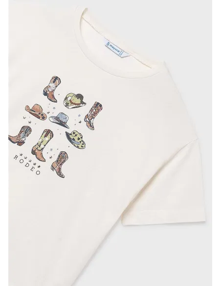 Camiseta m/c grafica - Hueso     