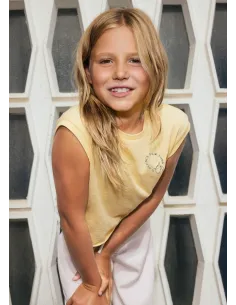 Camiseta tirantes grafica - Vainilla  