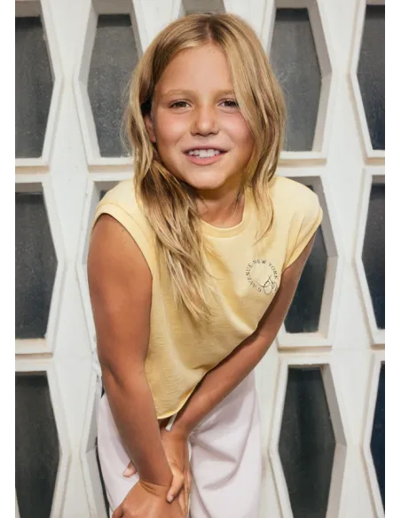 Camiseta tirantes grafica - Vainilla  