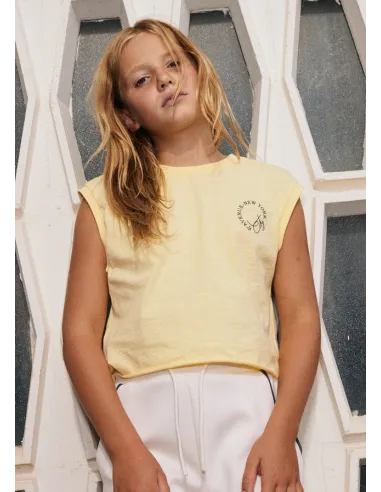 Camiseta tirantes grafica - Vainilla  