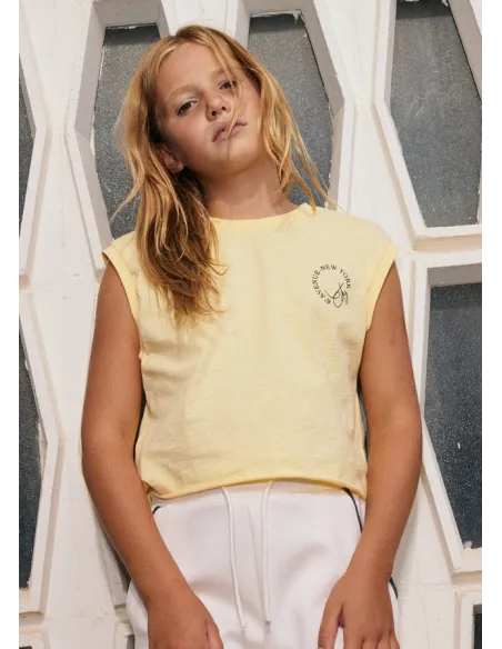 Camiseta tirantes grafica - Vainilla  