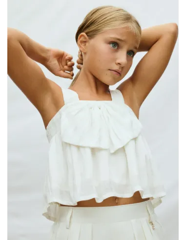 Top lurex lazo - Crudo     