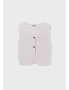 Top tricot botones - Hueso     