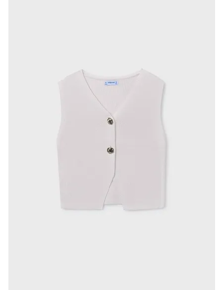 Top tricot botones - Hueso     