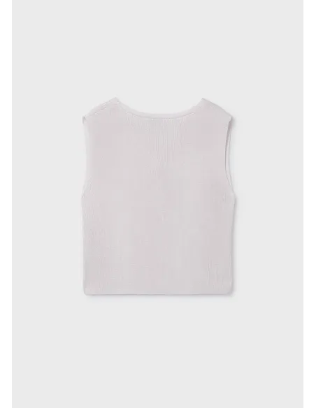 Top tricot botones - Hueso     
