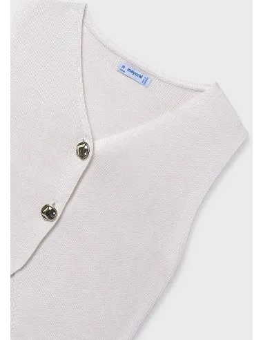 Top tricot botones - Hueso     