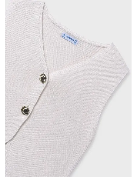 Top tricot botones - Hueso     