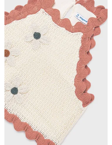 Top tricot flores - Hueso-arci