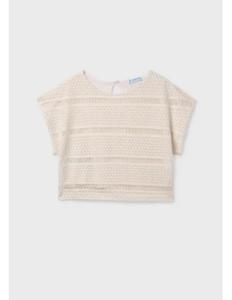 Top imitacion crochet - Hueso     