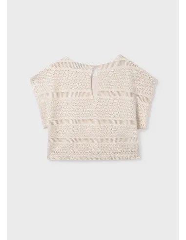Top imitacion crochet - Hueso     