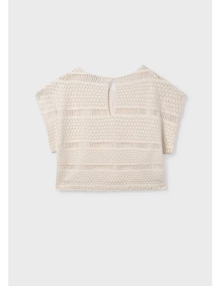 Top imitacion crochet - Hueso     