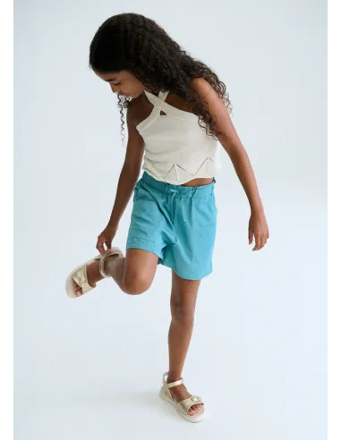 Top tricot cintas halter - Hueso     