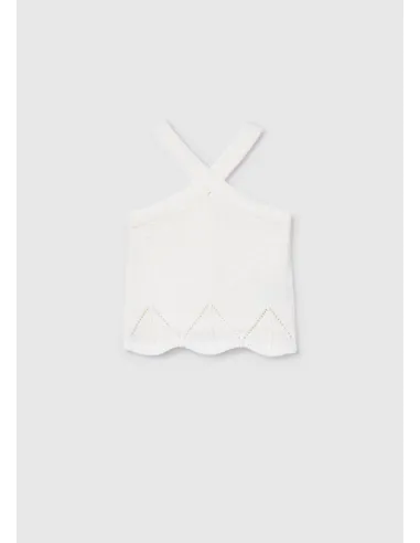 Top tricot cintas halter - Hueso     