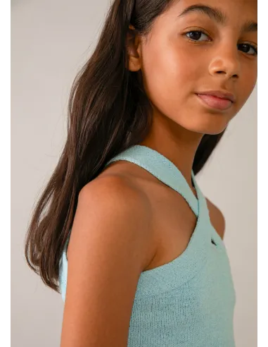 Top tricot cintas halter - Agua      