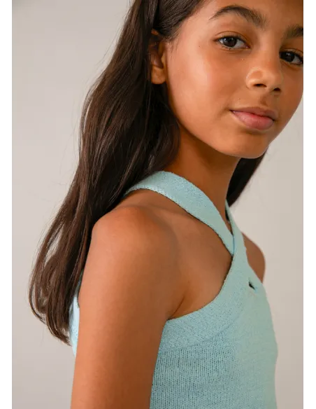 Top tricot cintas halter - Agua      
