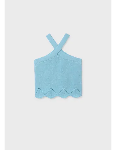 Top tricot cintas halter - Agua      