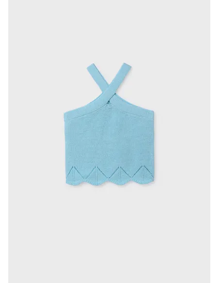 Top tricot cintas halter - Agua      